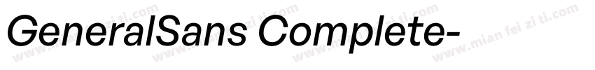 GeneralSans Complete字体转换